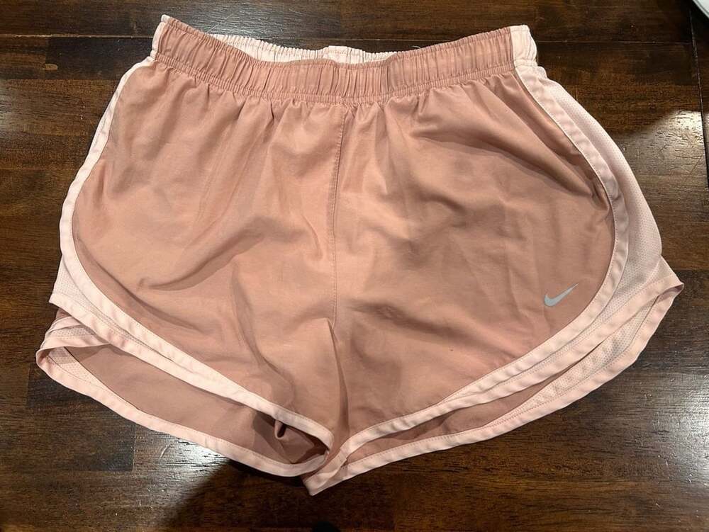 Nike Women's Dri-Fit Athletic Running Shorts Light Pink Size Large